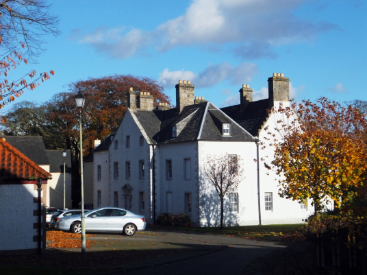Aberdour House (Cuttlehill), by Aberdour Castle, a scenic old stronghold castle with gardens and orchard of the Douglas Earls of Morton, in the pretty village of Aberdour in Fife.