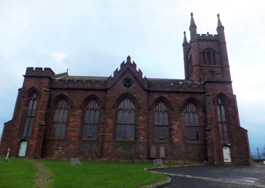 Dunbar Parish Church, near Dunbar Castle is a picturesque, once strong but now very ruinous old stronghold, built on rocky crags by the mouth of the harbour, besieged by the English in 1333 and associated with Mary Queen of Scots, by the harbour in the Ea