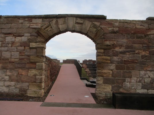 Enetrance, The Battery, Dunbar Castle is a picturesque, once strong but now very ruinous old stronghold, built on rocky crags by the mouth of the harbour, besieged by the English in 1333 and associated with Mary Queen of Scots, by the harbour in the East 